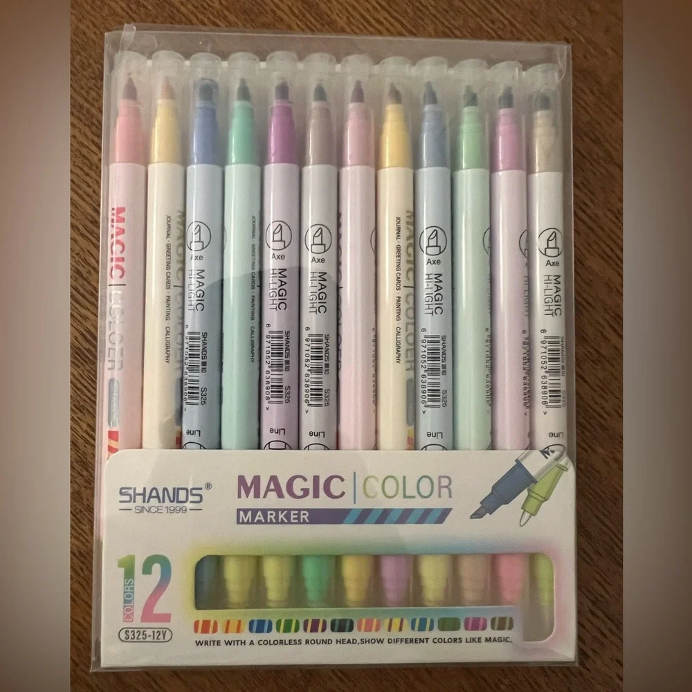 Pastel Stationary Set with Magic Markers, Sticky Notes and Pens